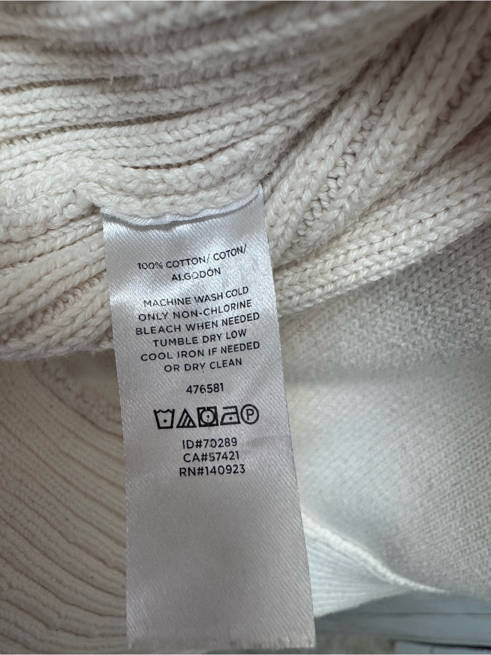 Loft Women's Cream Cowl Neck Sweater size XL - Picture 6 of 8